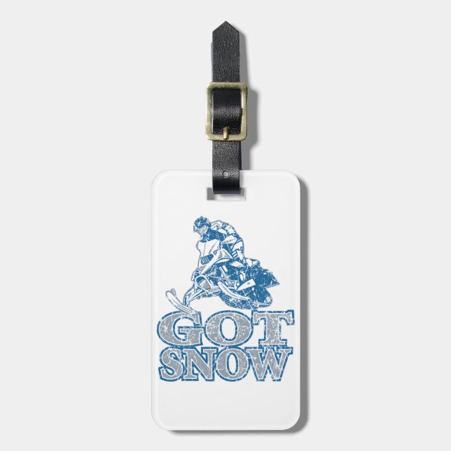 Got-Snow-Distressed-GreyBlu Luggage Tag (Front Vertical)