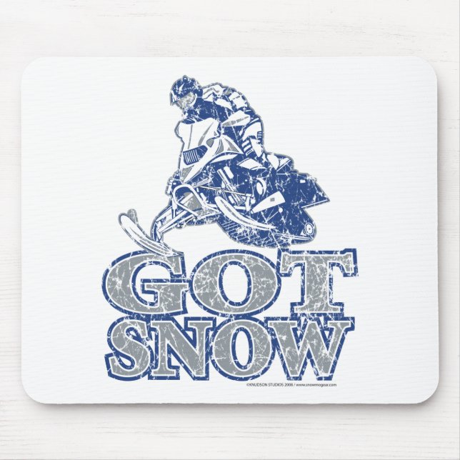 Got-Snow-Distressed-GreyBlu Mouse Mat (Front)