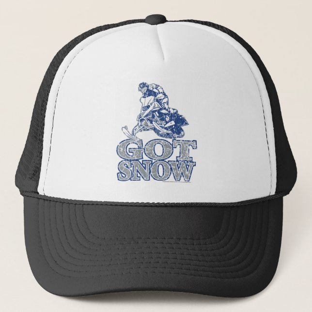 Got-Snow-Distressed-GreyBlu Trucker Hat (Front)