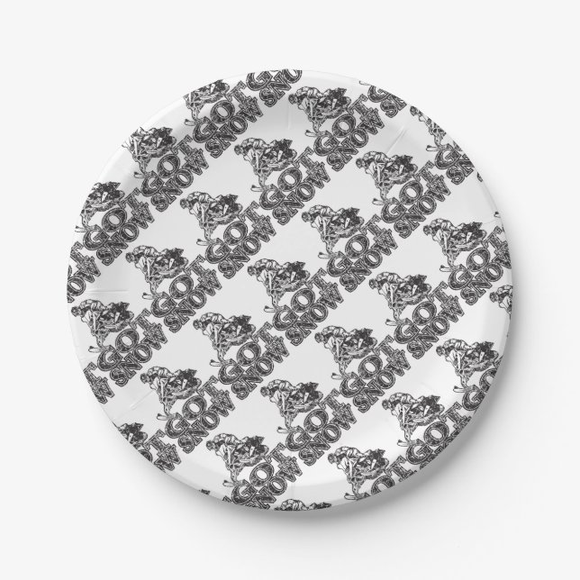 Got Snow Snowmobiler Paper Plate (Front)