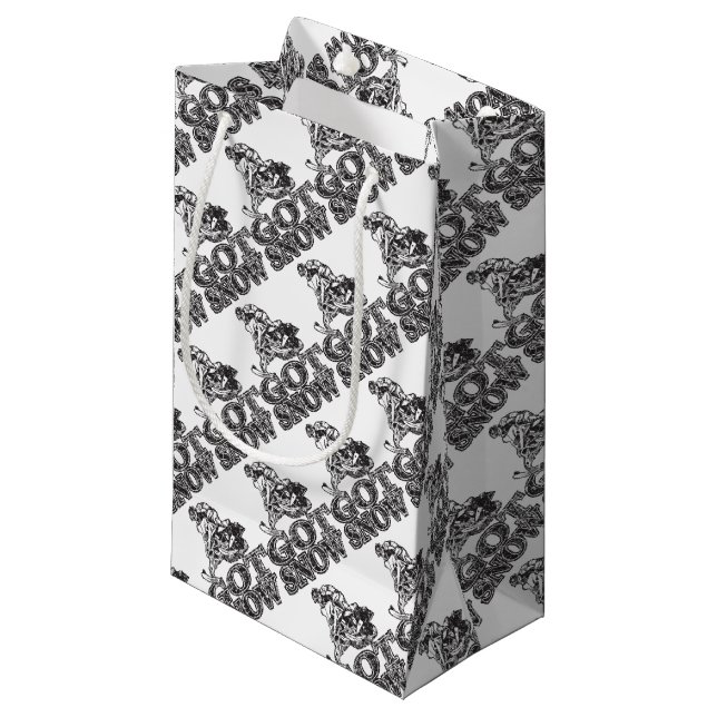 Got Snow Snowmobiler Small Gift Bag (Front Angled)