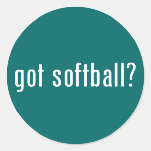 got softball? classic round sticker