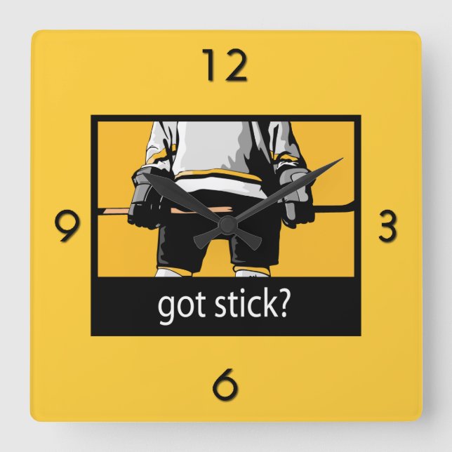 Got Stick? Square Wall Clock (Front)