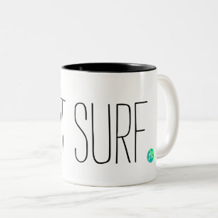 Got Surf with Green Wave Two-Tone Coffee Mug