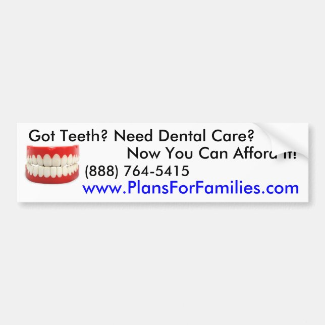 Got Teeth? - Customised Bumper Sticker (Front)