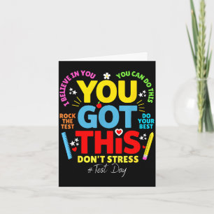Got this don't stress rock the test test day card