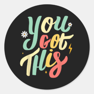 Got This Groovy Testing Day Teacher Student Classic Round Sticker