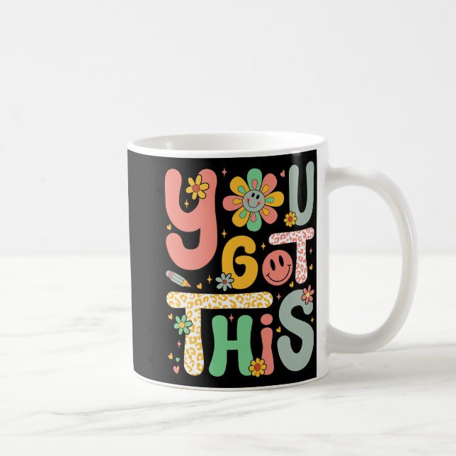 Got This Testing Day Groovy Motivational Teacher S Coffee Mug (Right)