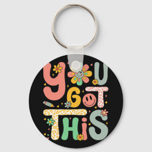 Got This Testing Day Groovy Motivational Teacher S Key Ring