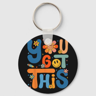 Got This Testing Day Groovy Motivational Teacher S Key Ring