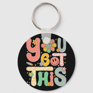 Got This Testing Day Groovy Motivational Teacher S Key Ring