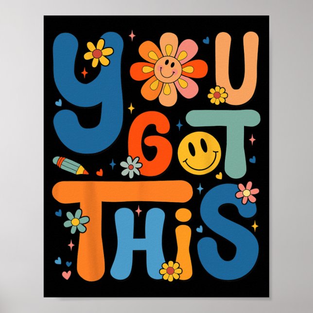 Got This Testing Day Groovy Motivational Teacher S Poster (Front)