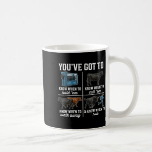Got to Know When to Holdem Retro Funny Cow Lover Coffee Mug