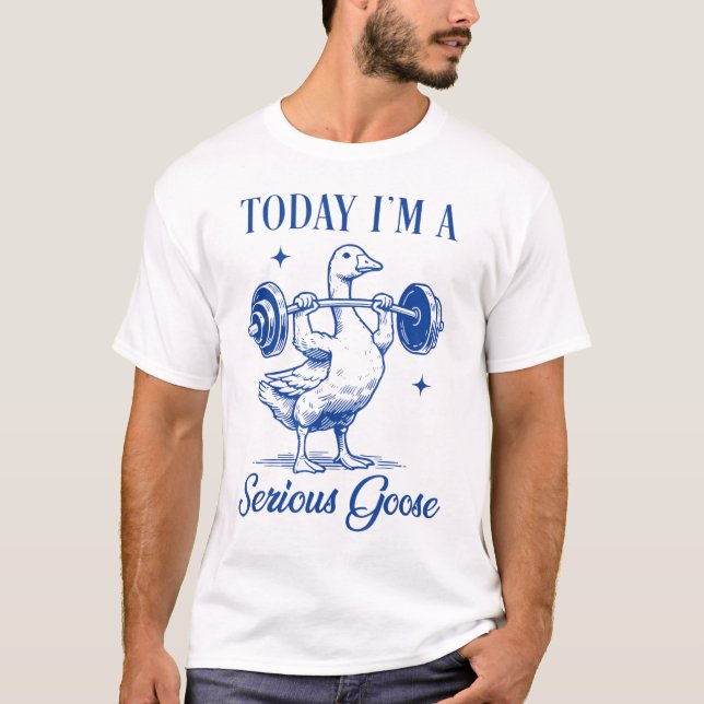 Got too silly, Funny Goose, goose meme, T-Shirt (Front)