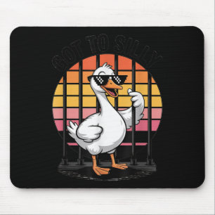 Got Too Silly Funny Goose Retro Sungles Jail Bird  Mouse Mat