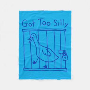 Got Too Silly Goose Meme Funny Duck Goose Bird Fleece Blanket