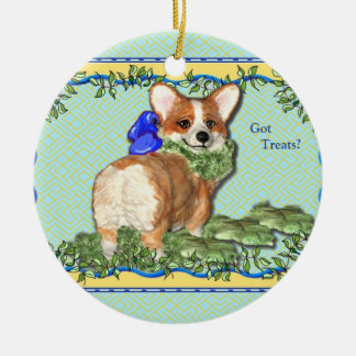 "Got Treats?" Corgi Ornament