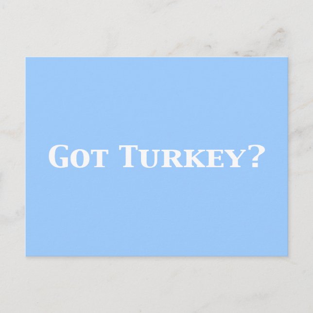 Got Turkey Gifts Postcard (Front)