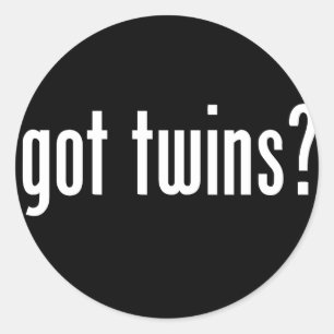 got twins? classic round sticker