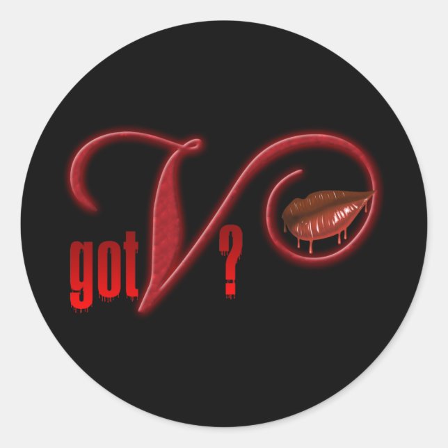 Got V - Vampire Blood Classic Round Sticker (Front)