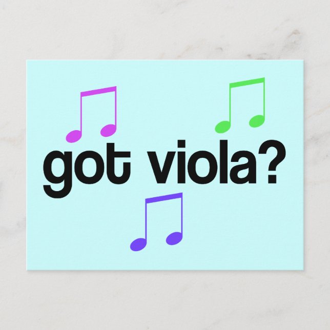 Got Viola Music Postcard (Front)