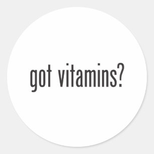 got vitamins classic round sticker