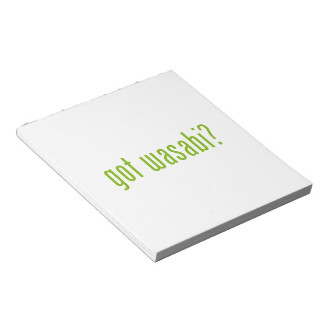 got wasabi? notepad (Angled)