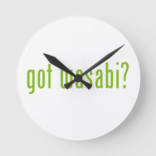 got wasabi? round clock