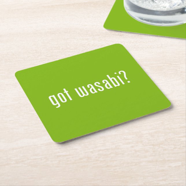 got wasabi? square paper coaster (Angled)