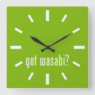 got wasabi? square wall clock