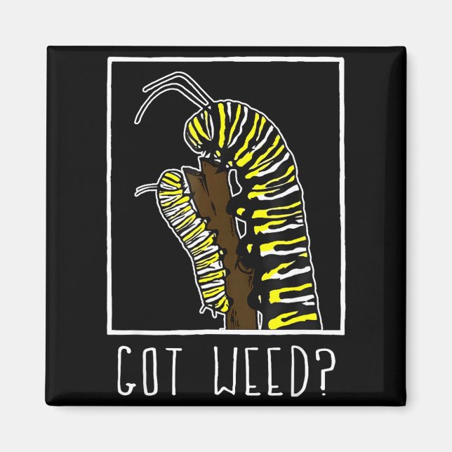 Got Weed Funny Monarch  Magnet (Front)