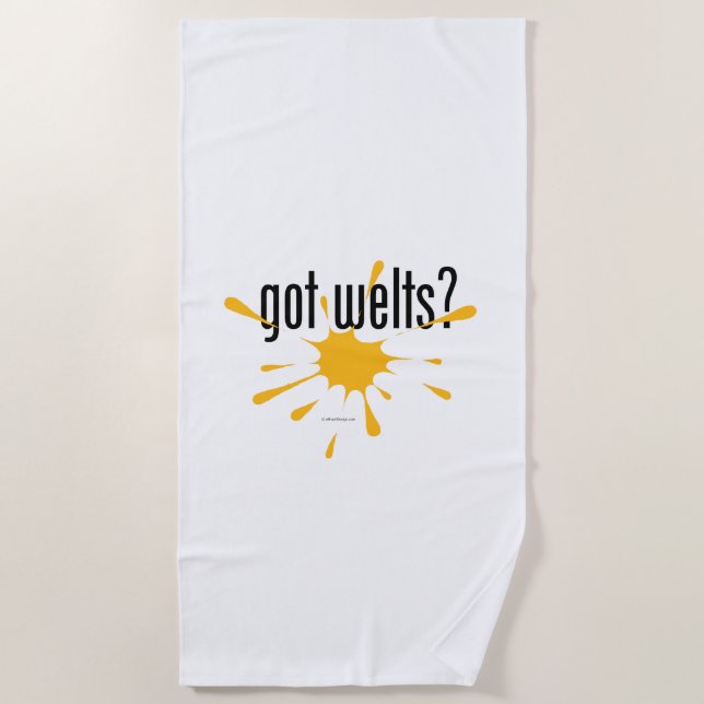 got welts? beach towel (Front)
