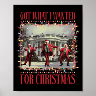 Got What I Wanted For Christmas Santa Funny Trump Poster