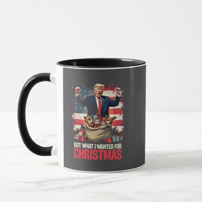 Got What I wanted For Christmas Trump Santa  Mug (Left)
