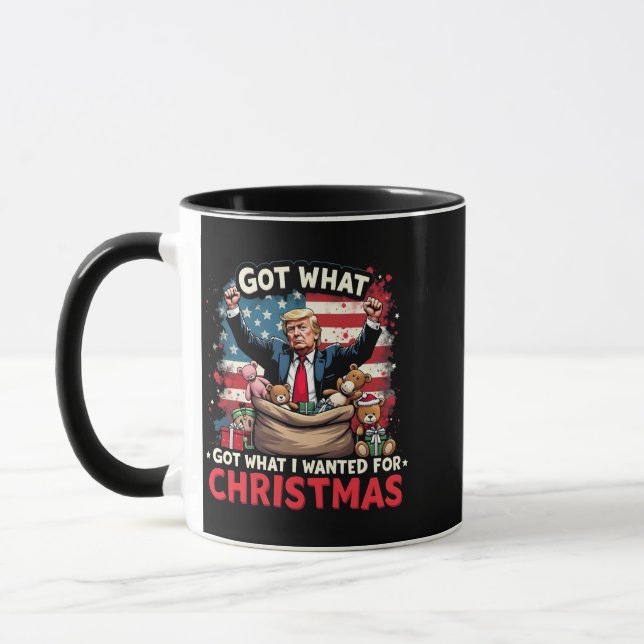 Got What I Wanted For Christmas Trump Santa Mug (Left)