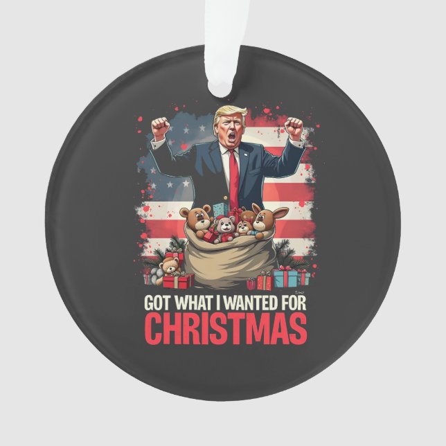 Got What I wanted For Christmas Trump Santa   Ornament (Front)