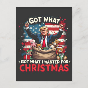 Got What I Wanted For Christmas Trump Santa Postcard