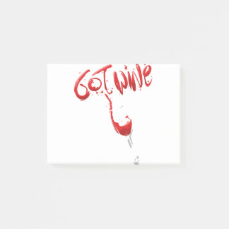 Got Wine, Funny Red Wine Drinking Post-it Notes