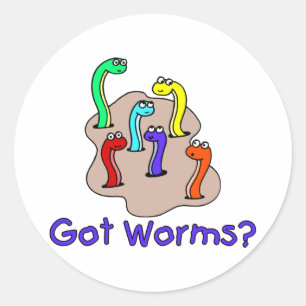 Got Worms Classic Round Sticker