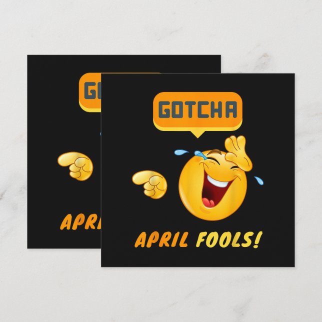 GOTCHA - April Fool's Day Funny (Front/Back)