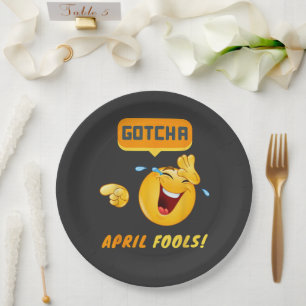 GOTCHA - April Fool's Day Funny Paper Plate