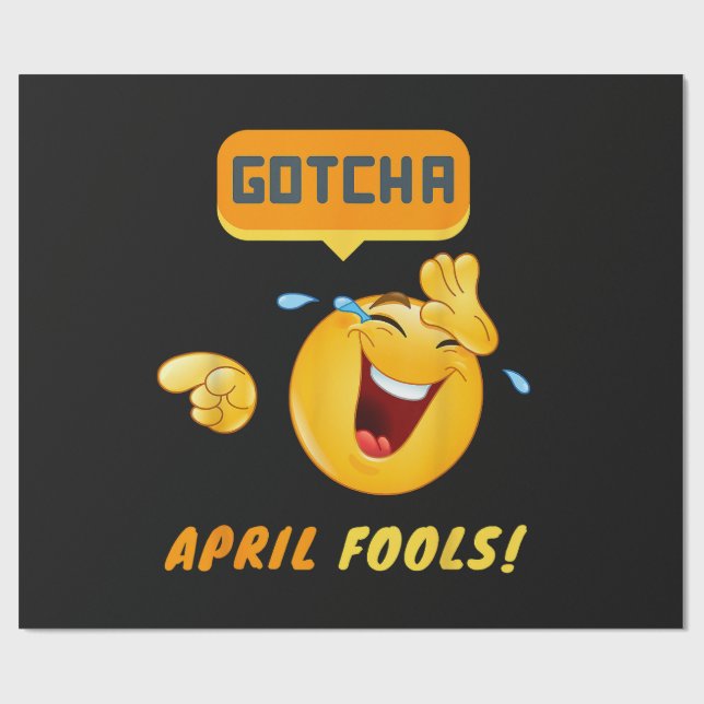 GOTCHA - April Fool's Day Funny Wrapping Paper (Flat)