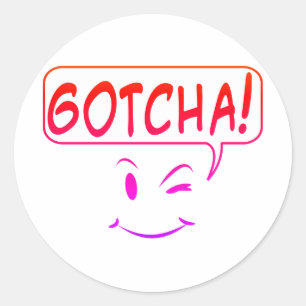 Gotcha! Classic Round Sticker