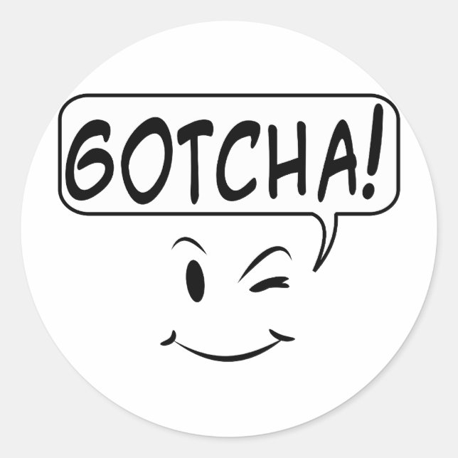 Gotcha! Classic Round Sticker (Front)