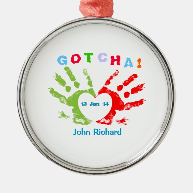 Gotcha Day - Adoption Design Metal Tree Decoration (Front)