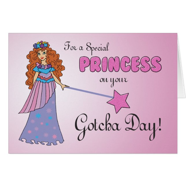 Gotcha Day Pink Princess w/ Sparkly-Look Wand (Front Horizontal)