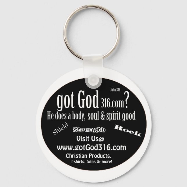 gotGod316.com Keychain (Front)