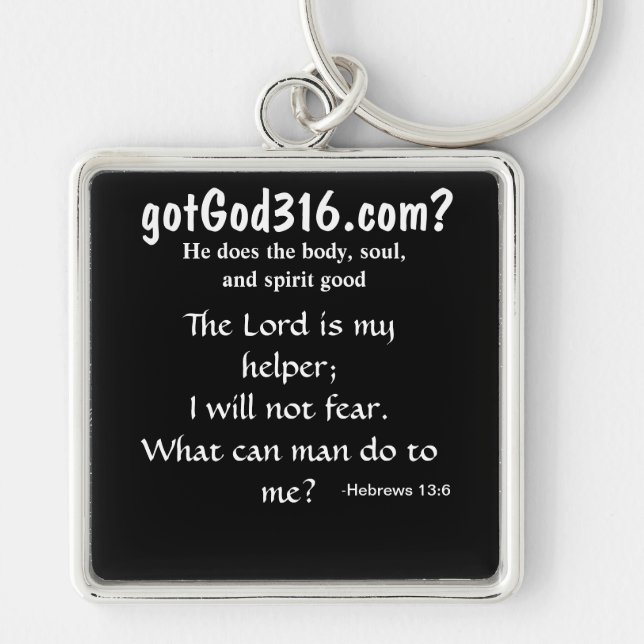 gotGod316.com Square Keychain (Front)