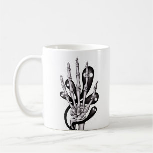 Goth Anatomy Skeleton Hand Spooky Ghosts Coffee Mug