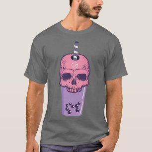 goth and bubble tea skeleton goth skeleton Premium T-Shirt